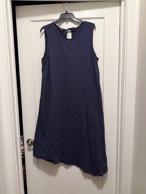 NIC+ZOE Sleeveless Navy Midi Dress